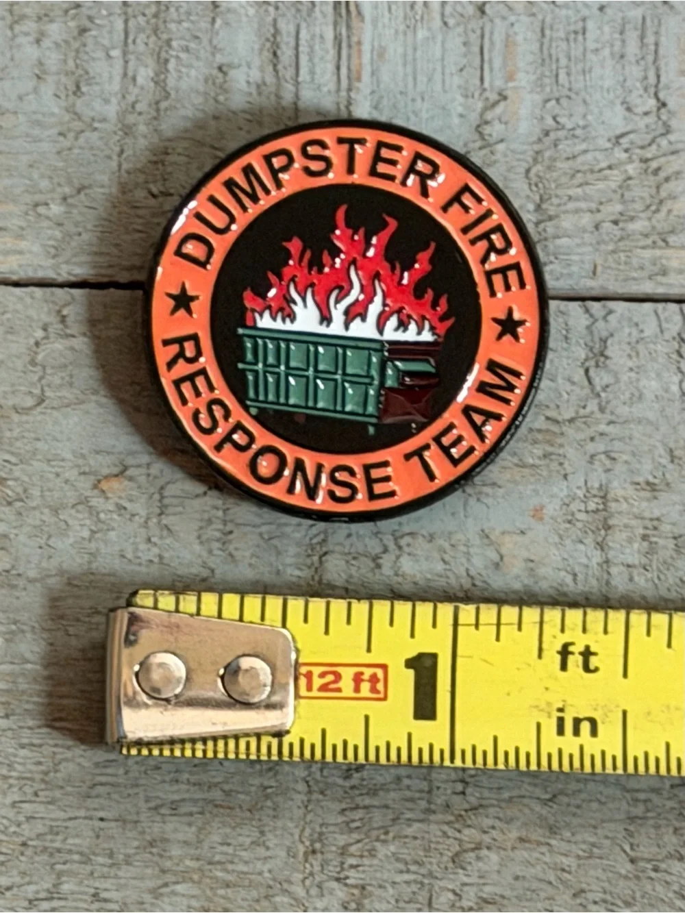 Dumpster Fire Response Team Enamel Pin